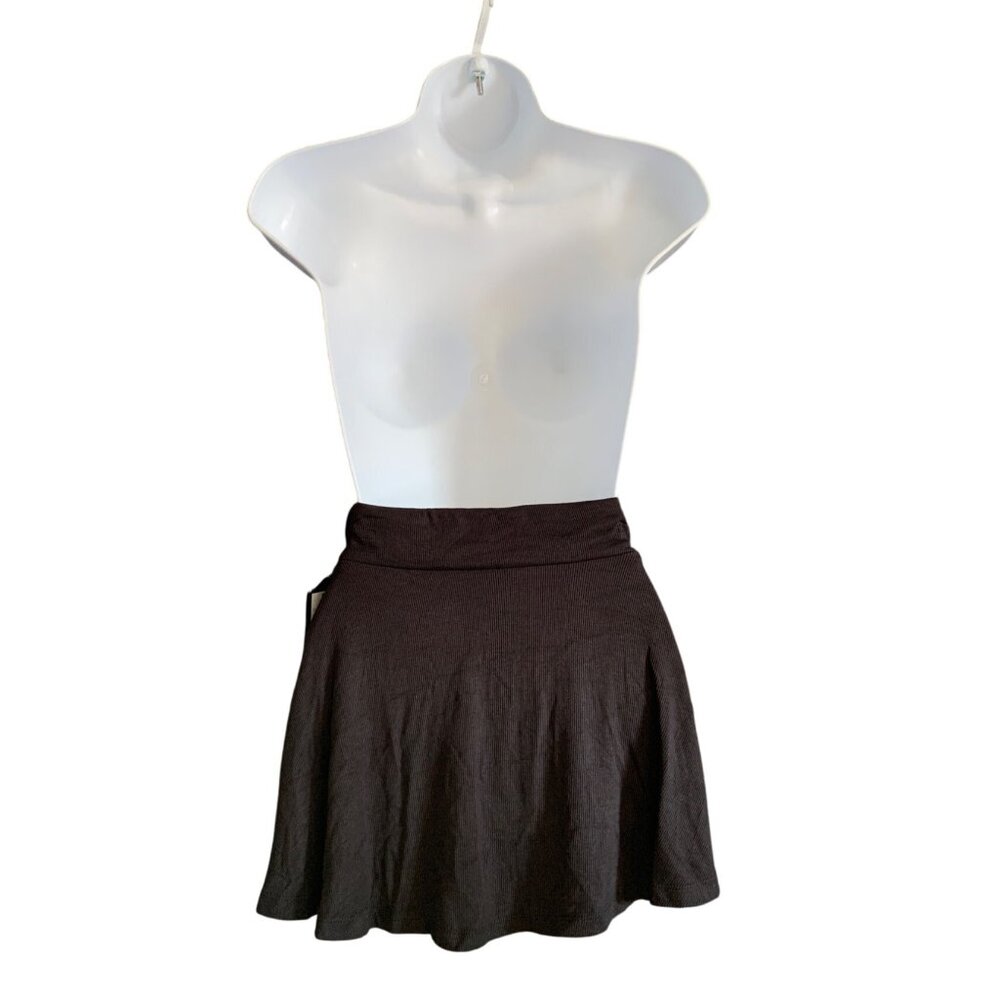 Art Class Junior Black Stretchy Skater Skirt Skort w/ Built-In Short Size Small - Picture 8 of 12